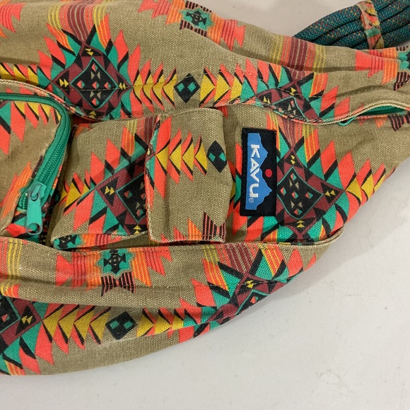 Kavu Rope Sling Crossbody Bag Southwest Aztec Print - Picture 10 of 11